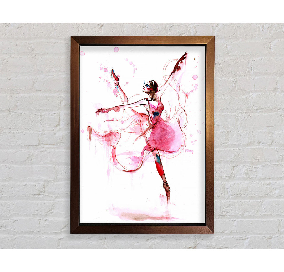 Rosa Ballerina 1 - Einzelner Bilderrahmen Kunstdrucke