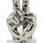 Porcelain Ceramic Gesture Hands Decorative Silver Sculpture Set