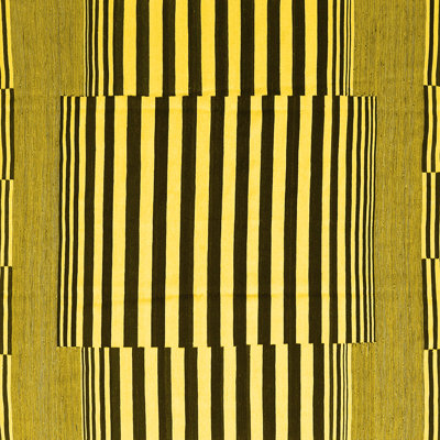 Tapis contemporains jaunes lavables à la machine 2788