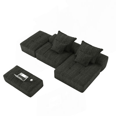 Canapé modulaire surdimensionné moderne avec repose-pieds