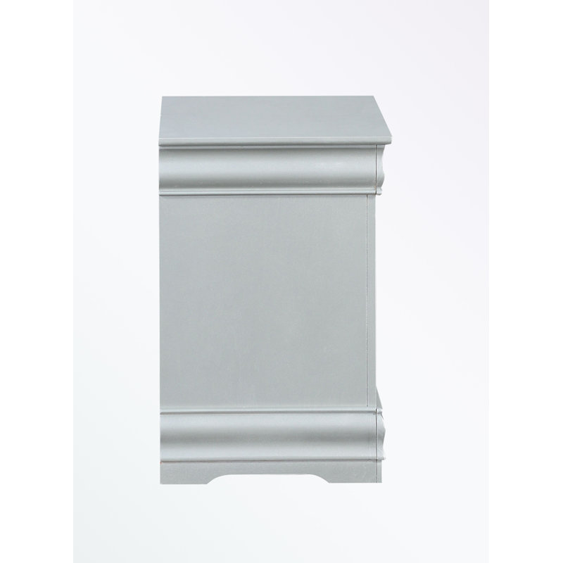 Table de chevet rectangulaire avec deux tiroirs
