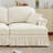 Mid Century Upholstered Loveseat,Three Seater Sofa Couch With Flared Arms And Removable Ruffles Pleats Skirts-267130194