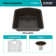 Lexicon Platinum 23 Inch D-Shaped Quartz Composite Drop-in Undermount Kitchen Sink Single Bowl Includes  1 Stainless Steel Grid and 1 Decorative Colour Matched Basket Strainer