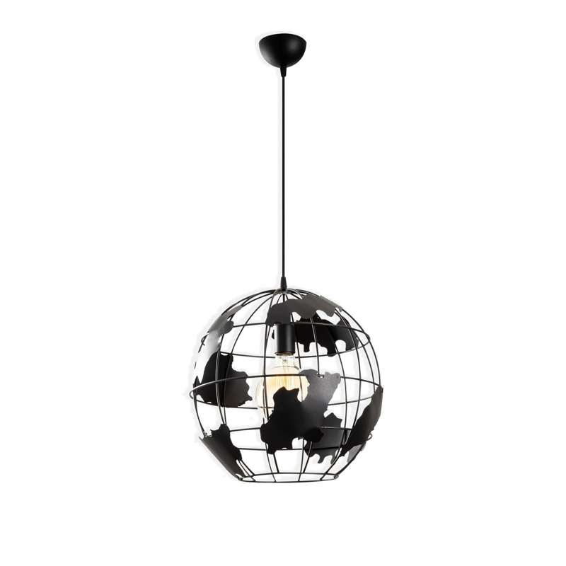 Luminaire suspendu simple sphère 1 lumière Akram