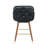 Grieteke 28'' Velvet Upholstered Bar Stool with Rubberwood Legs-1987071834