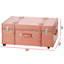 Coffre à roulettes Texture Brand Designer - peau de serpent rose