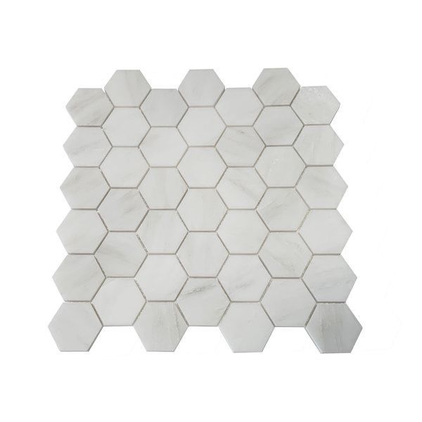 2'' x 2'' Marble Honeycomb Mosaic Wall & Floor Tile