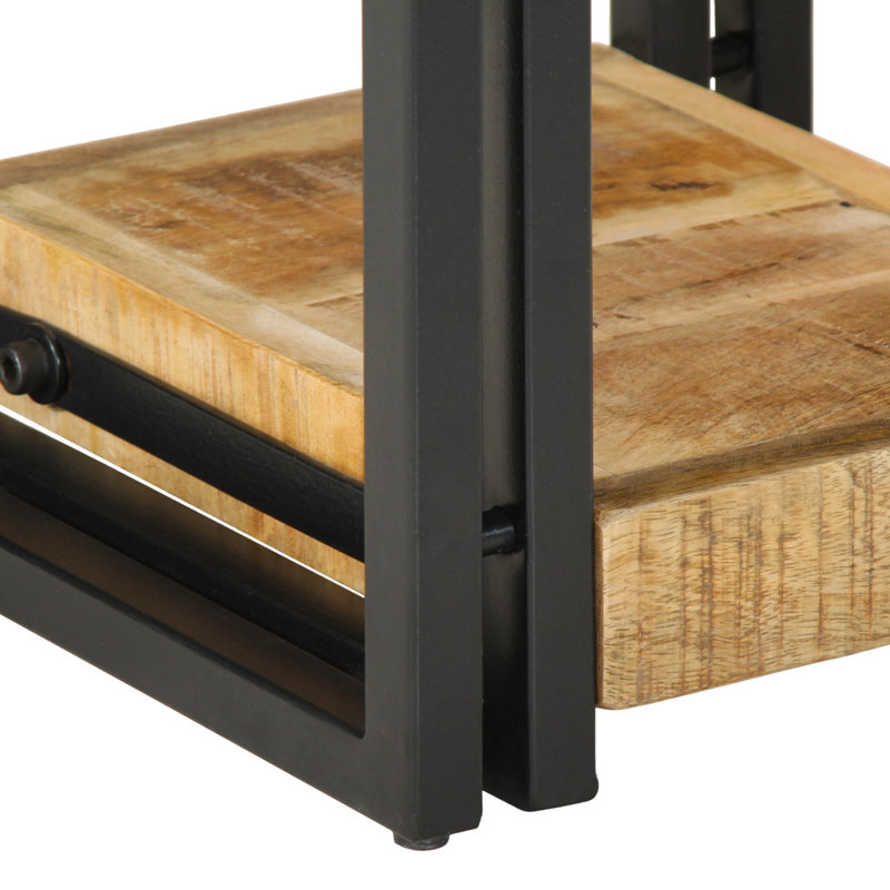 30cm W Solid Wood Bedside Table, Set of 2