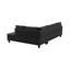 Canapé modulaire en L en bois et mousse 2 pièces avec porte-gobelet noir
