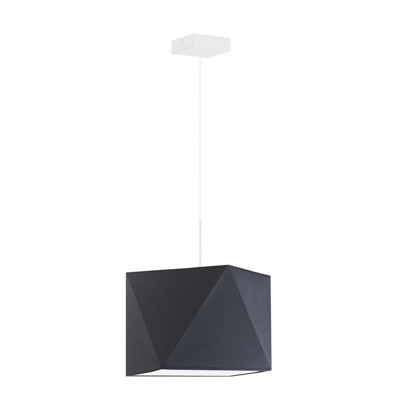 Denegar 1 - Light Single Pendant, Black, White