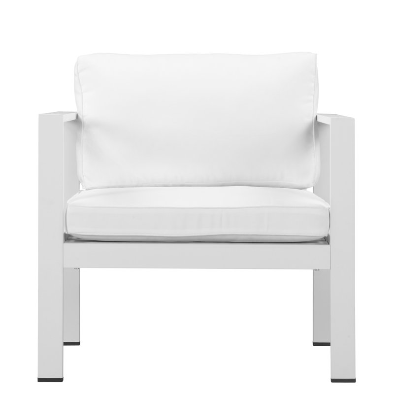Pangea Home Aynura 6-Person Aluminum Outdoor Conversation Set with Cushions – Complete Modern Patio Seating Group with Rust-Free Frame & Ultra-Comfort Cushions