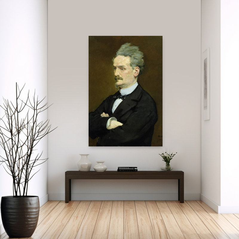 Le journaliste Henri Rochefort, 1881. Portrait abstrait impressionniste contemporain. Estampe murale., H 60 po x l 40 po