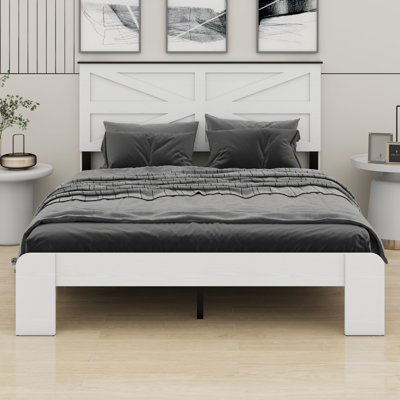 Base de lit plateforme en bois