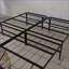 Structure de lit plateforme très grand en acier noir - sans sommier, capacité de 2000 lb, 14 po de hauteur, assemblage sans outil