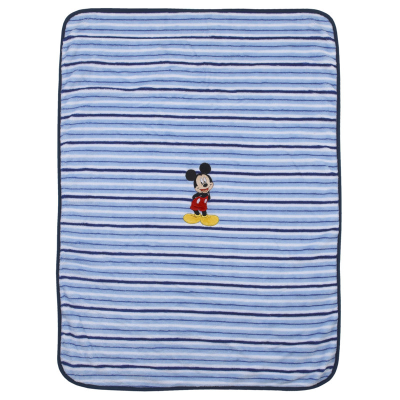 Couverture de polaire à rayures super douce mickey mouse