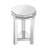 Mirrored Octagon End Table With Crystals Inlay, 2-Tier Modern Small Sofa Table With Storage