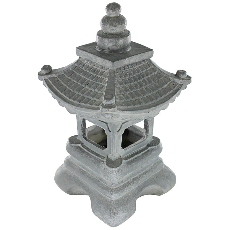 Chengdu Pagoda Gray Resin Asian Lantern Statue