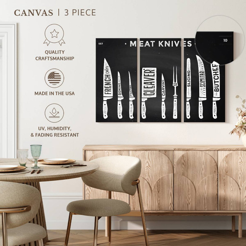 Senne Kitchen Utensils Knife Set, 20" H x 33" W