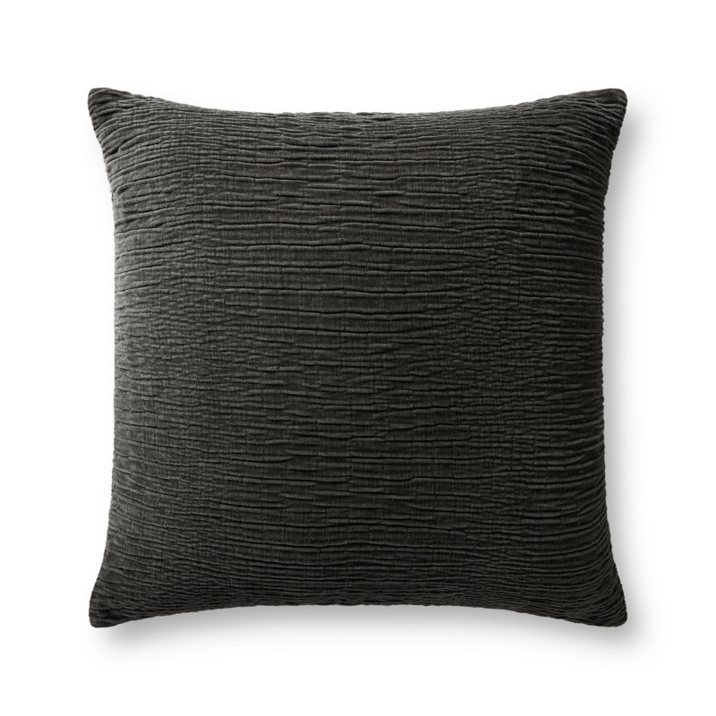 Housse de coussin rectangulaire Edan, Gris anthracite, Housse de coussin seulement - sans coussin, 22 po x 22 po