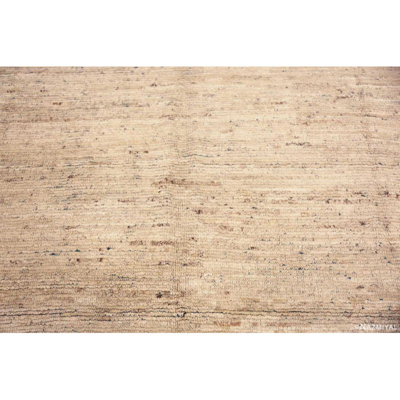 Best Modern Moroccan One-of-a-Kind Rectangle 9'8" X 11'9" New Age Area Rug in Beige/Gray