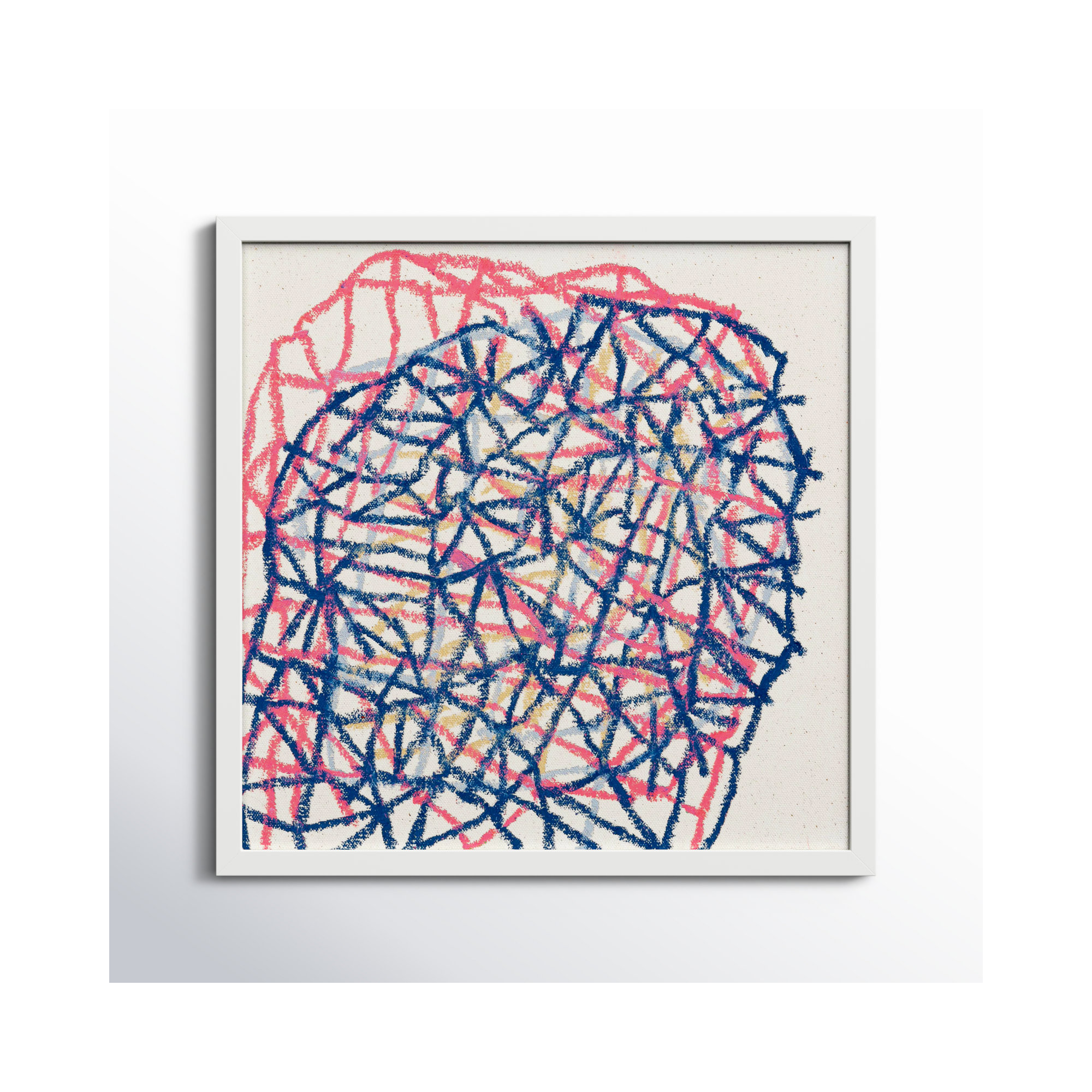 Pink Tangle by Stephanie Dennis, White, 30" H x 30" W  x 1.25" D