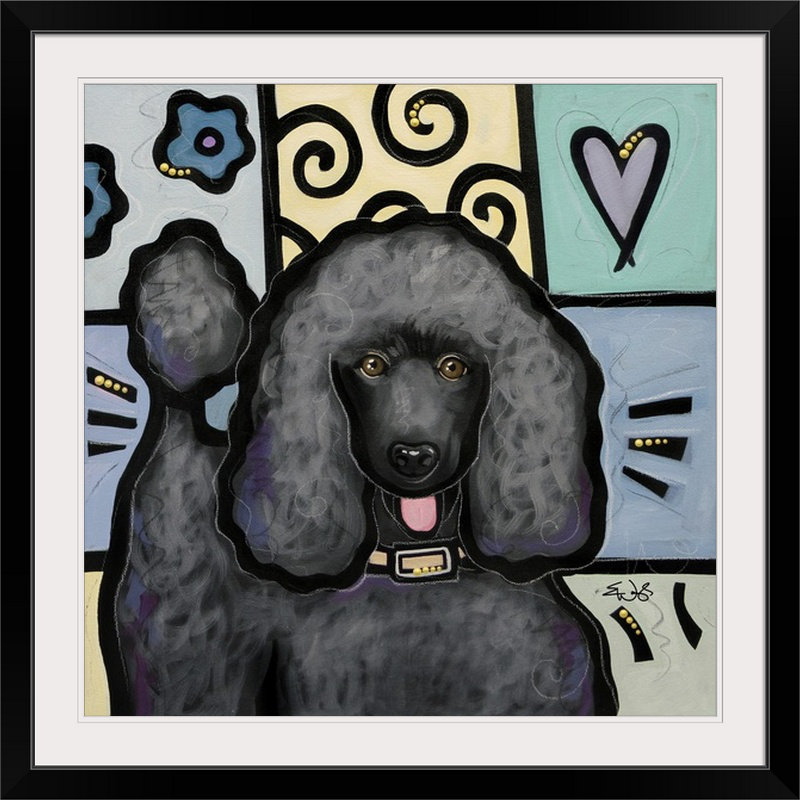 Dunadry Standard Poodle Black Pop Art by Eric Waugh - Graphic Art Print Harriet Bee 