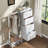 Dresser with Hanging Rack, 4 Drawers Small Closet for Bedroom,  with Clothes Rack, Tall Storage Tower, Sturdy Frame-1708642444