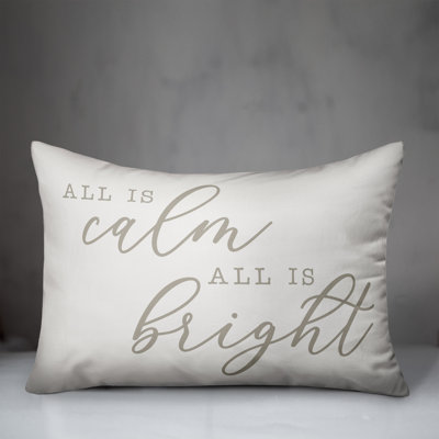  All is Calm All is Bright Rectangular Pillow Cover & Insert