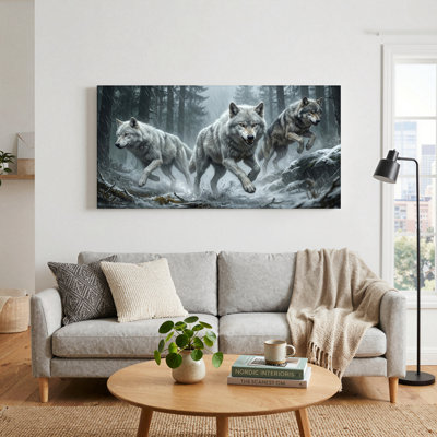 Wolf Pack Canvas Wall Art Set Of 1