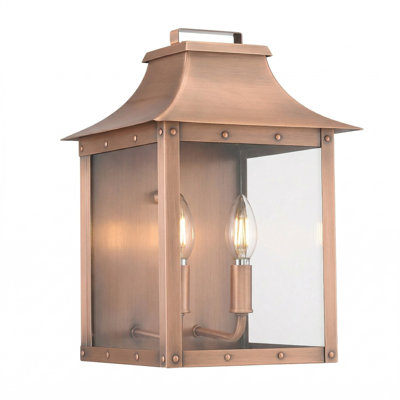 Lanterne murale d'extérieur à 2 ampoules H 13,5 po Hayes