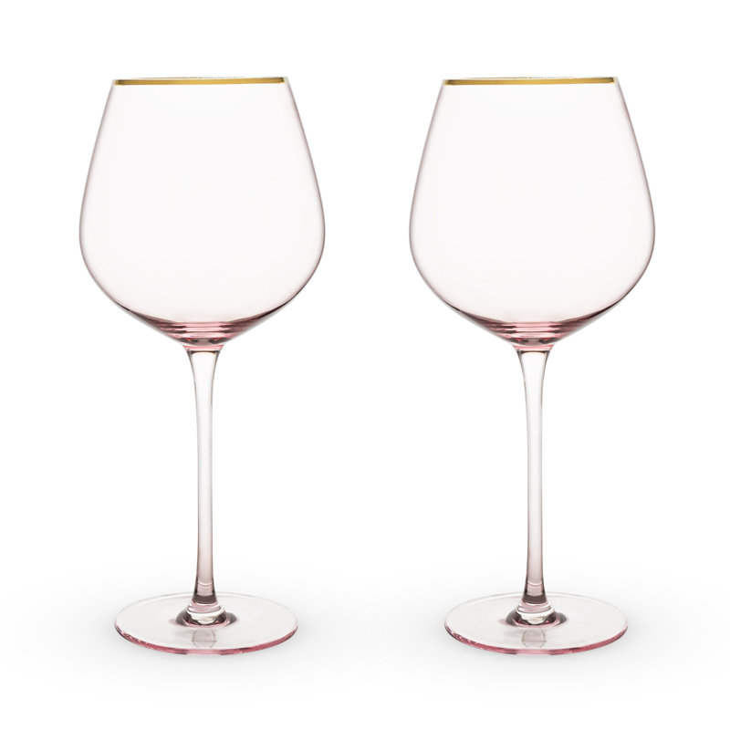 Rose Crystal Red Wine Glass