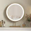 Coiffeuse de maquillage avec miroir lumineux, 5 tiroirs