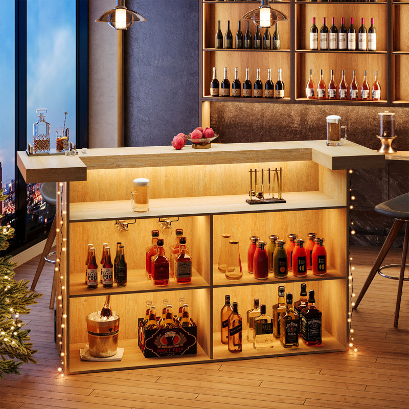 70.9 Inch 4-Tier Bar Cabinet,Home Bar