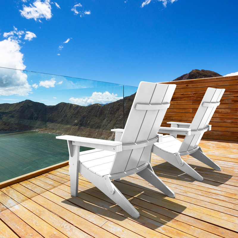 Chaise Adirondack en plastique Westway, Blanc