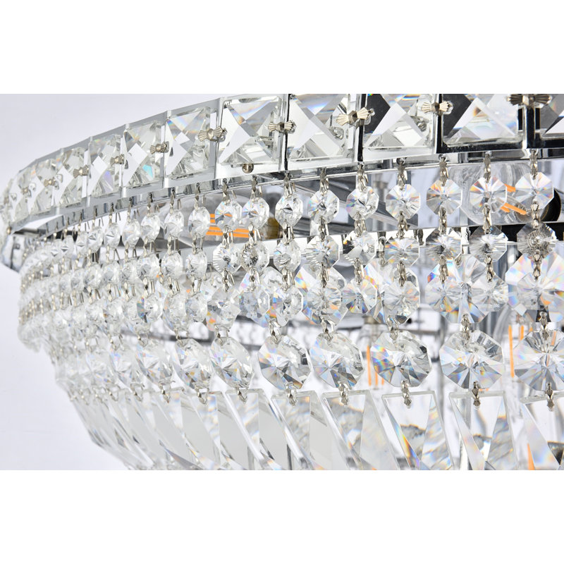 Stinnett Crystal Flush Mount, Chrome / Royal Cut, Chrome