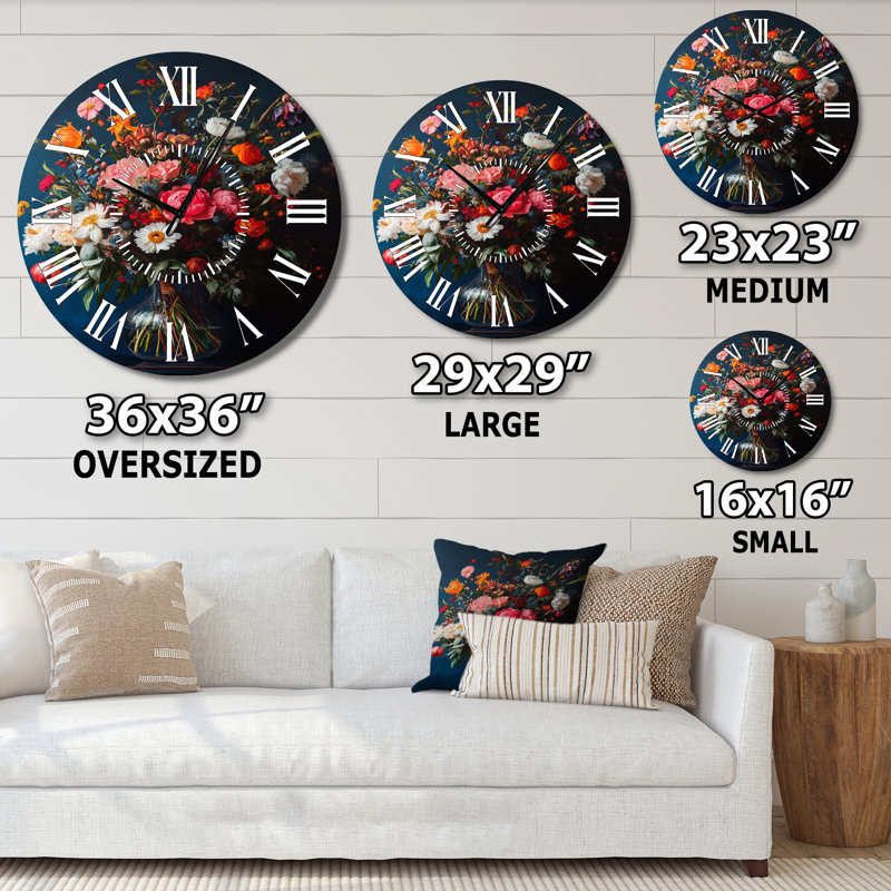 Horloge murale en métal, Grand