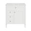 Meuble-lavabo de salle de bain moderne avec lavabo supérieur et 2 tiroirs