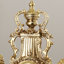 Ensemble 3 pièces horloge de château et candélabre