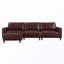 Canapé modulaire en L avec repose-pieds convertible-129460589