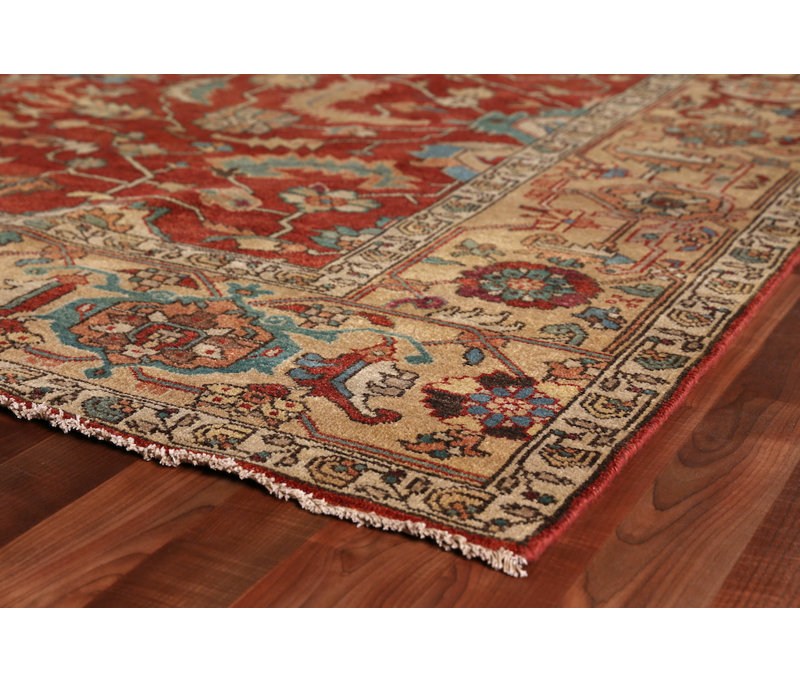 Antique Weave Serapi Wool Oriental Area Rug, Rectangle 10' x 14'