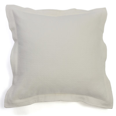 WAFF MATELASSE SHAM, IVORY, KING 