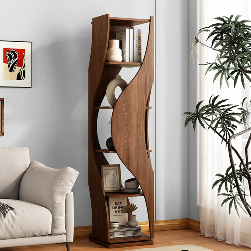 Rotating Bookcase, Dark Brown