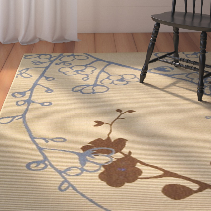 Tapis d'intérieur / extérieur à fleurs Herefordshire Performance, Rectangle 6 pi 7 po x 9 pi 6 po