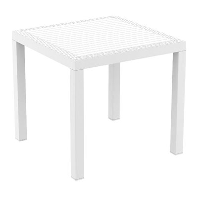 Resin Slatted Outdoor Dining Table