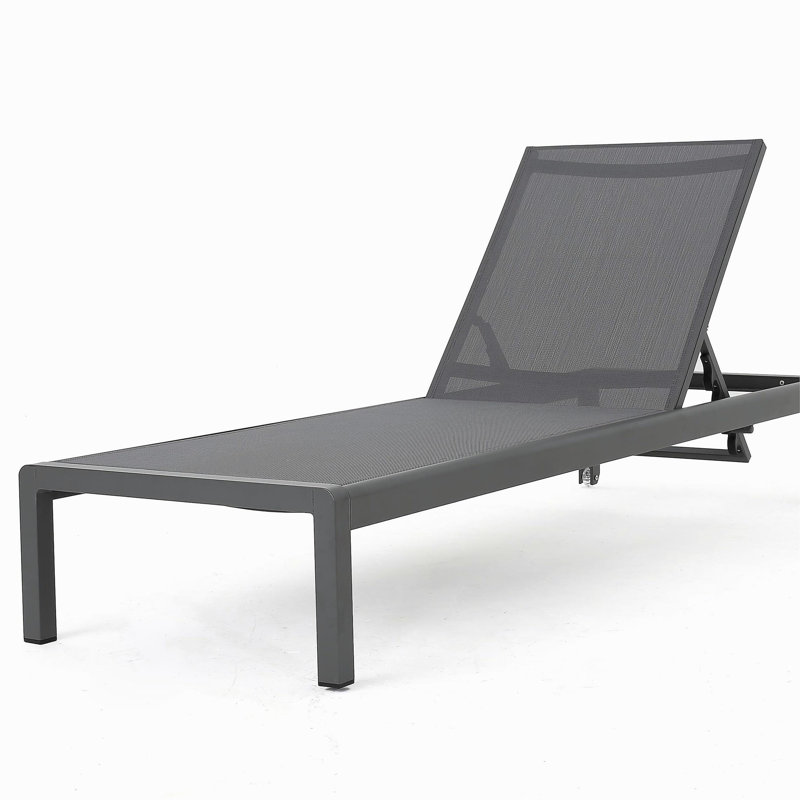 Chaise longue tendance pour l'extérieur, Gris