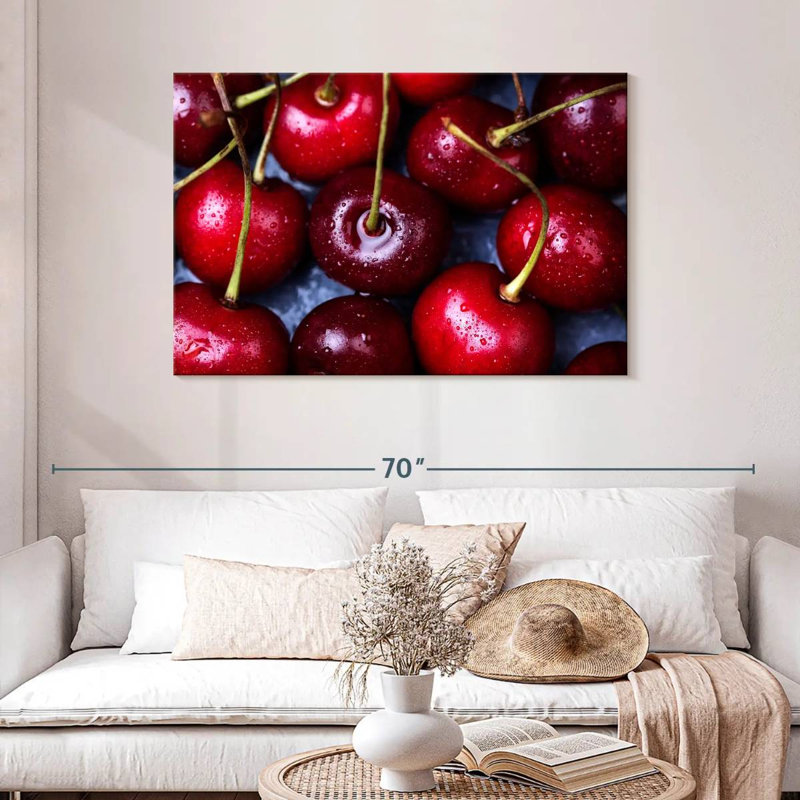 Cerises rouges mûres Yarlin, H 30 po x l 45 po