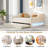 Modern Upholstered Daybed With Led Belt, Trundle And Button Tufted Design-14812473