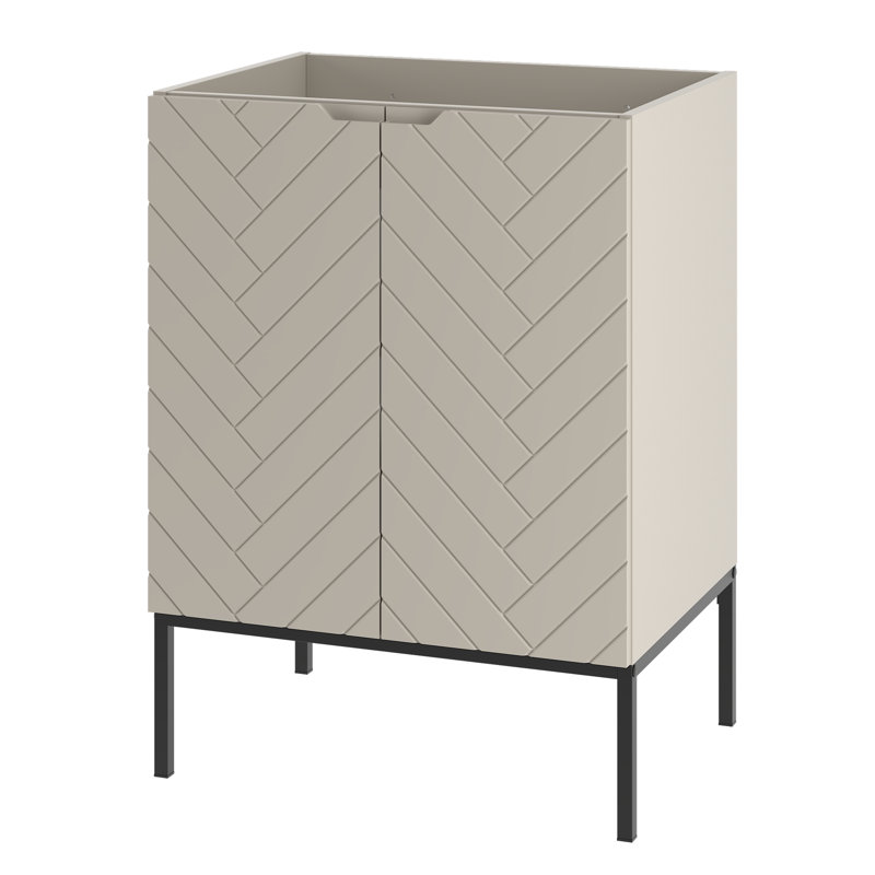 Rigdel Washbasin Cabinet 60, Brown/Black