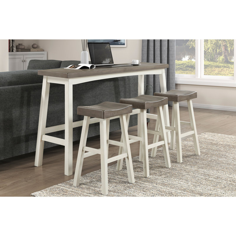 Ensemble bistro transitionnel 4 pièces, Café, Blanc, H 42 po x L 72 po x l 18 po