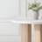 Maxwell 47" Sintered Stone Top Round Dining Table Seat 4-6 with White Oak Base